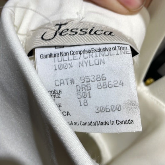 Halter Dress By Jessica, Winter White With Jeweled Embellishment, NWT - Picture 5 of 6